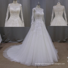 New Arrival Long Sleeve Lace Bridal Gown A-Line Wedding Dresses